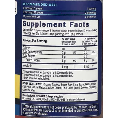 Mommy's Bliss, Kids Sleep Liquid, chewables, gummies Melatonin
