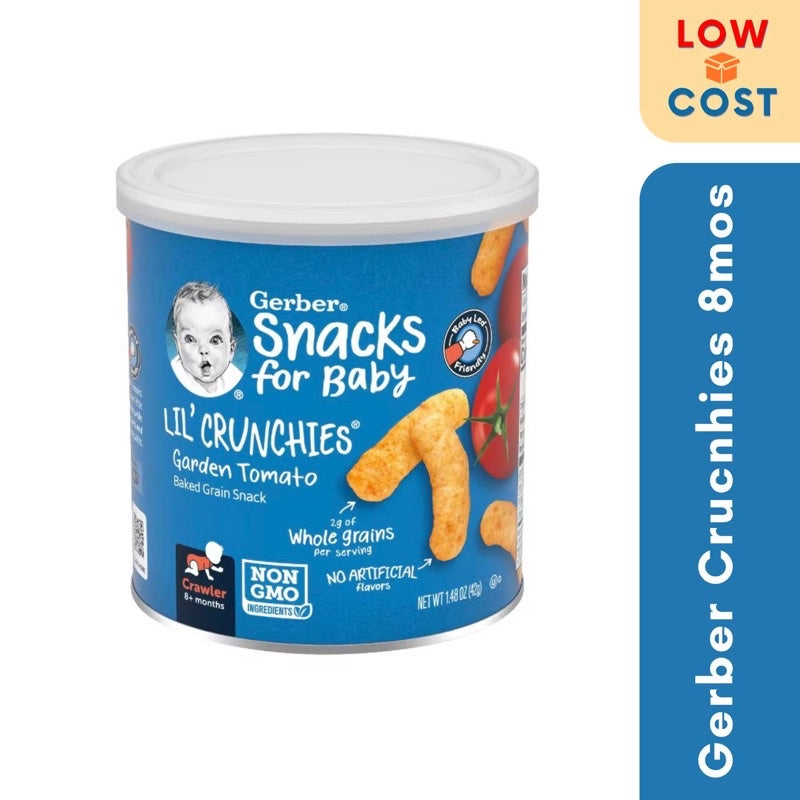 LowCostPH | Gerber, Lil' Crunchies, 8+ Months, Veggie Dip, Ranch, Garden Tomato, Apple Baby Snacks