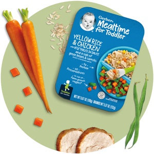 Low Cost PH | Gerber, Mealtime for Toddler Spiral, Ring Pasta, Yellow Rice, in Meat Sauce 6g Protein