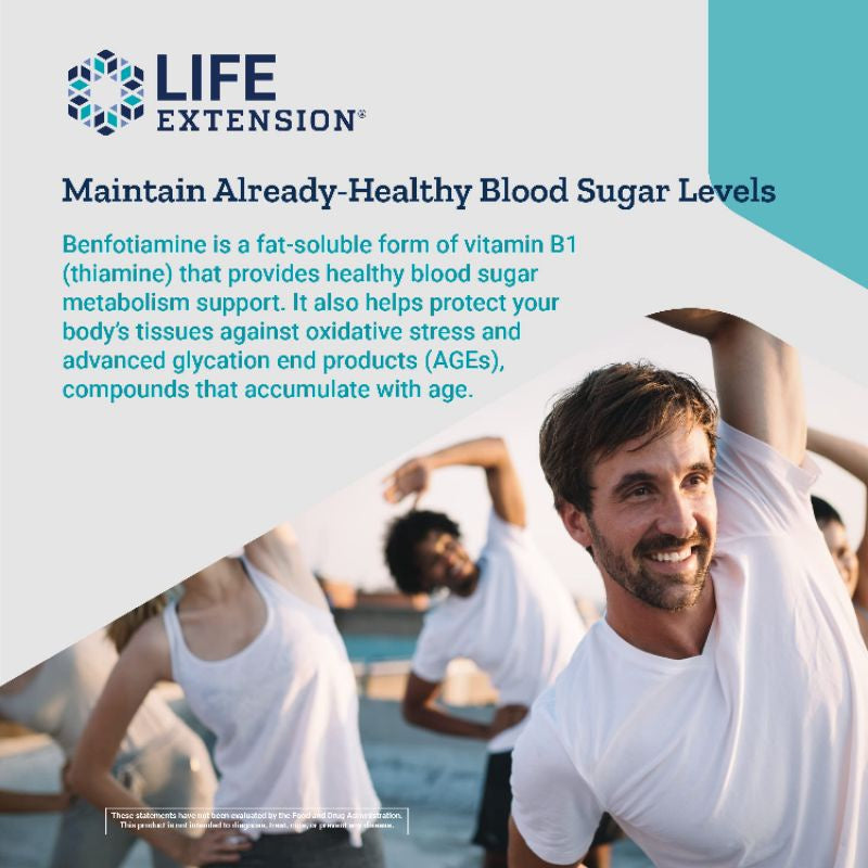 LowCostPH | Life Extension, Benfotiamine with Thiamine 100mg , Mega Benfotiamine 250mg