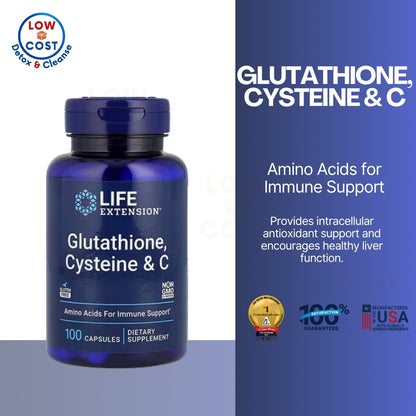 LowCostPH | Life Extension, Glutathione, Cysteine & C ( Supports the Body’s Detoxification Systems )