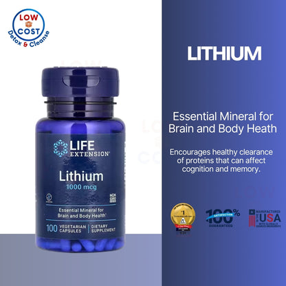 LowCostPH | Life Extension, Lithium ( Essential Mineral for Brain and Body Heath )