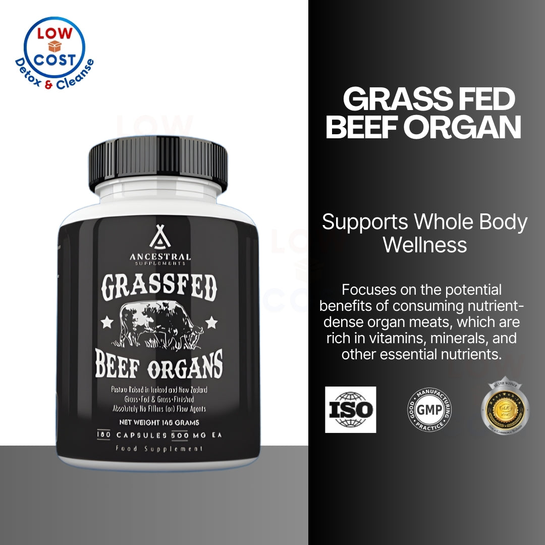 LowCostPH | Ancestral Supplements Grass Fed Beef Organ Supplement, Supports Whole Body Wellness with