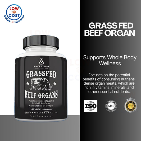 LowCostPH | Ancestral Supplements Grass Fed Beef Organ Supplement, Supports Whole Body Wellness with