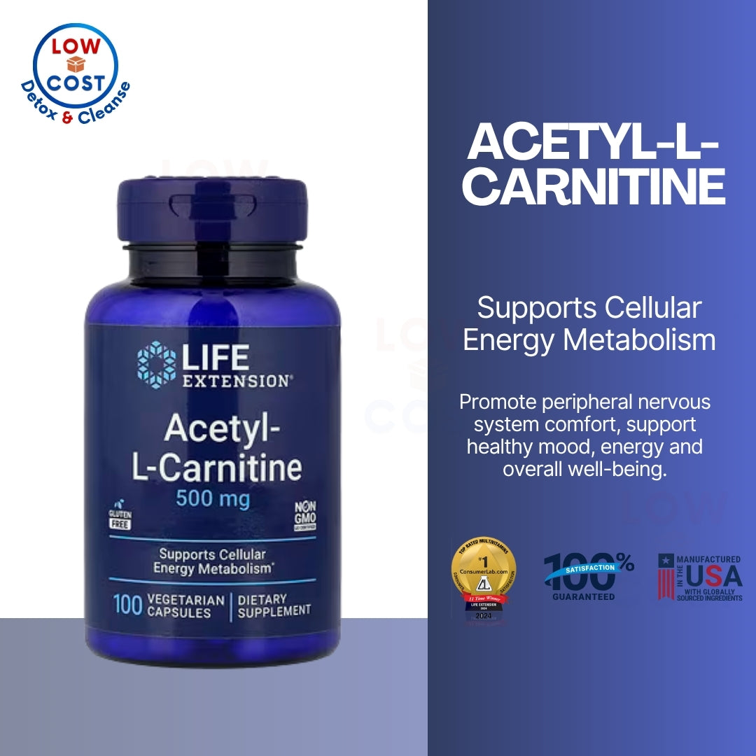 LowCostPH | Life Extension, Acetyl-L-Carnitine ( Energy Production, Cognitive Support & Mood Enhancement )
