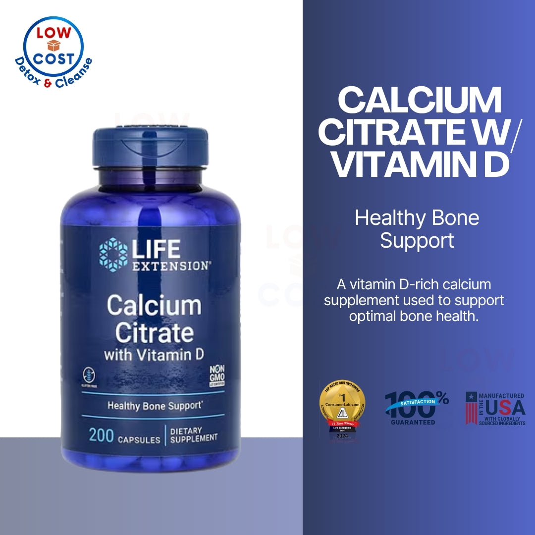 LowCostPH | Life Extension, Calcium Citrate with Vitamin D ( Supports Bone Density and Strength )