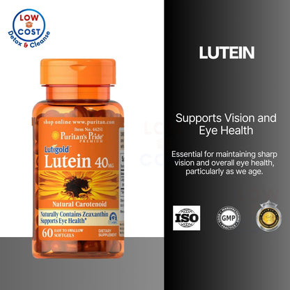 LowCostPH | Puritan's Pride Lutein 40mg With Zeaxanthin, Supports Eye Health, 60 Count