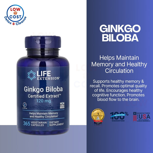 LowCostPH | Life Extension, Ginkgo Biloba, Certified Extract ( Supports Healthy Memory and Cognitive Function )