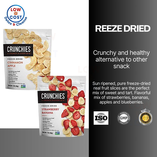 Lowcost PH| Freeze Dried Cinnamon Apple Strawberry Banana, Mixed Fruit 28g