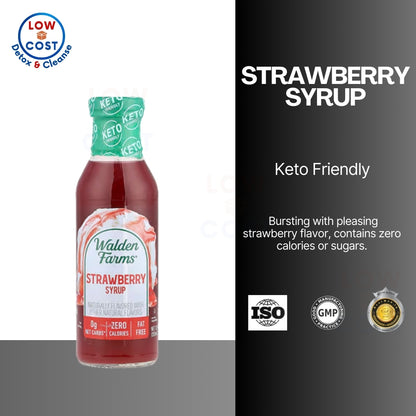 LowCostPh | Walden Farms, Strawberry Syrup, 12 fl oz (355 ml) Keto Friendly  Naturally Flavored
