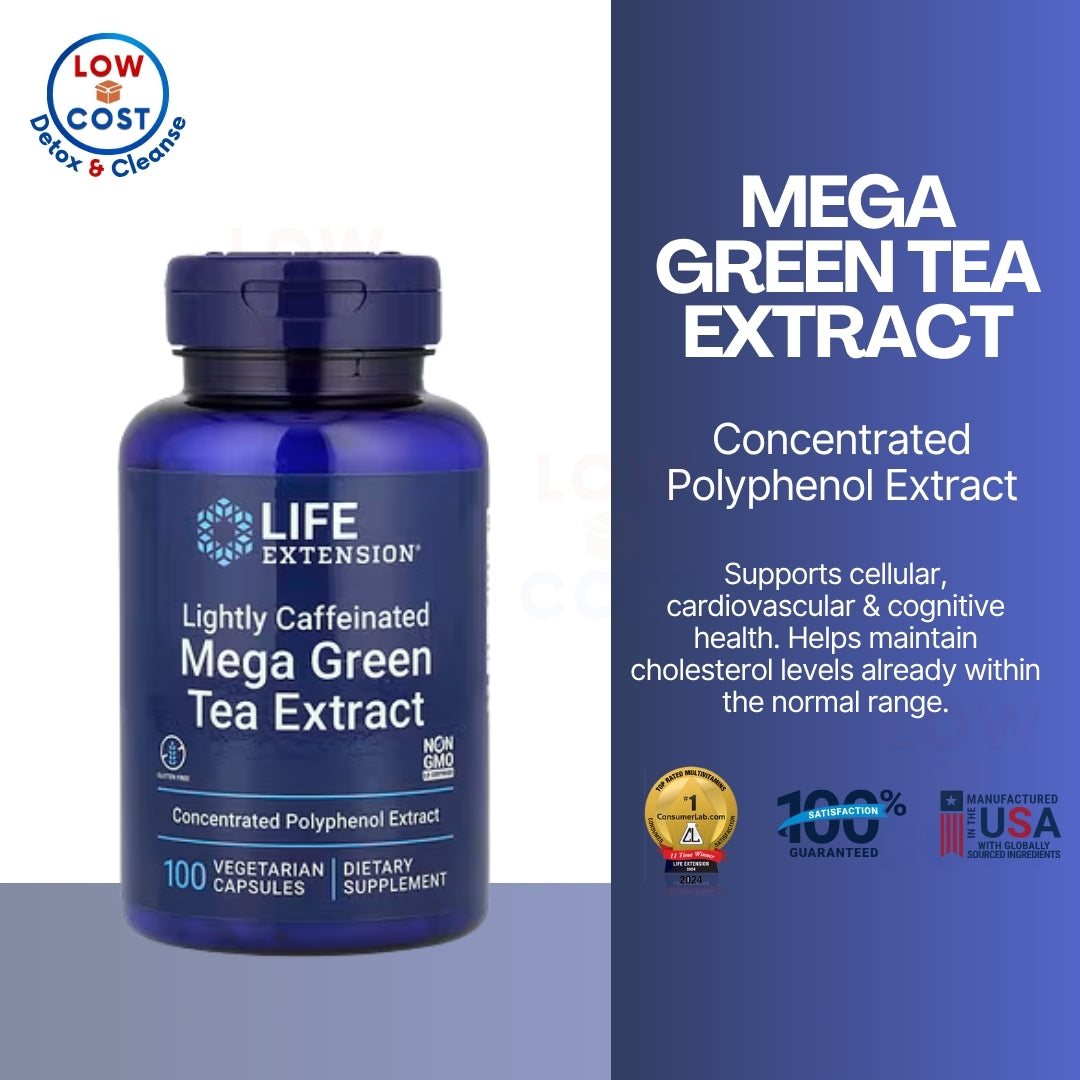 LowCostPH | Life Extension, Mega Green Tea Extract, Decaffeinated ( Helps Maintain Cognitive and Liver Health )