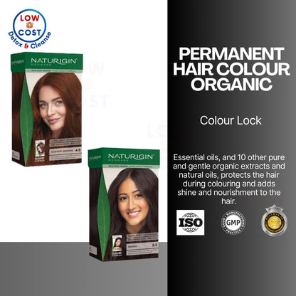 LowCostPh | Naturigin 4.6 Copper Brown 100%,  2.3 Ebony 100% Permanent Hair Colour Organic