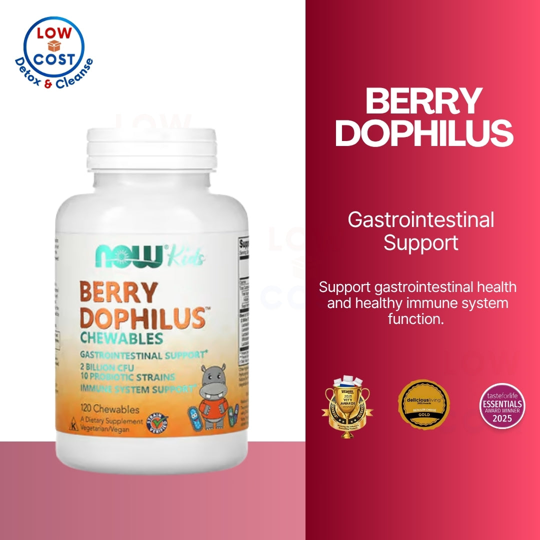 LowCostPH | NOW Foods, Berry Dophilus, Kids, 2 Billion CFU, Gastrointestinal Support