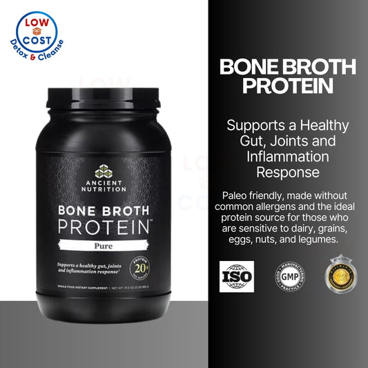 LowCostPH | Ancient Nutrition, Bone Broth Protein, Pure, 2 lb (892 g)