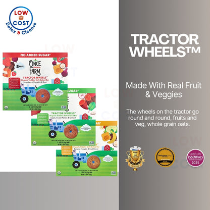 LowCostPH | Once Upon A Farm, Organic Toddler Soft-Baked Bar, Tractor Wheels, Strawberry, Apple
