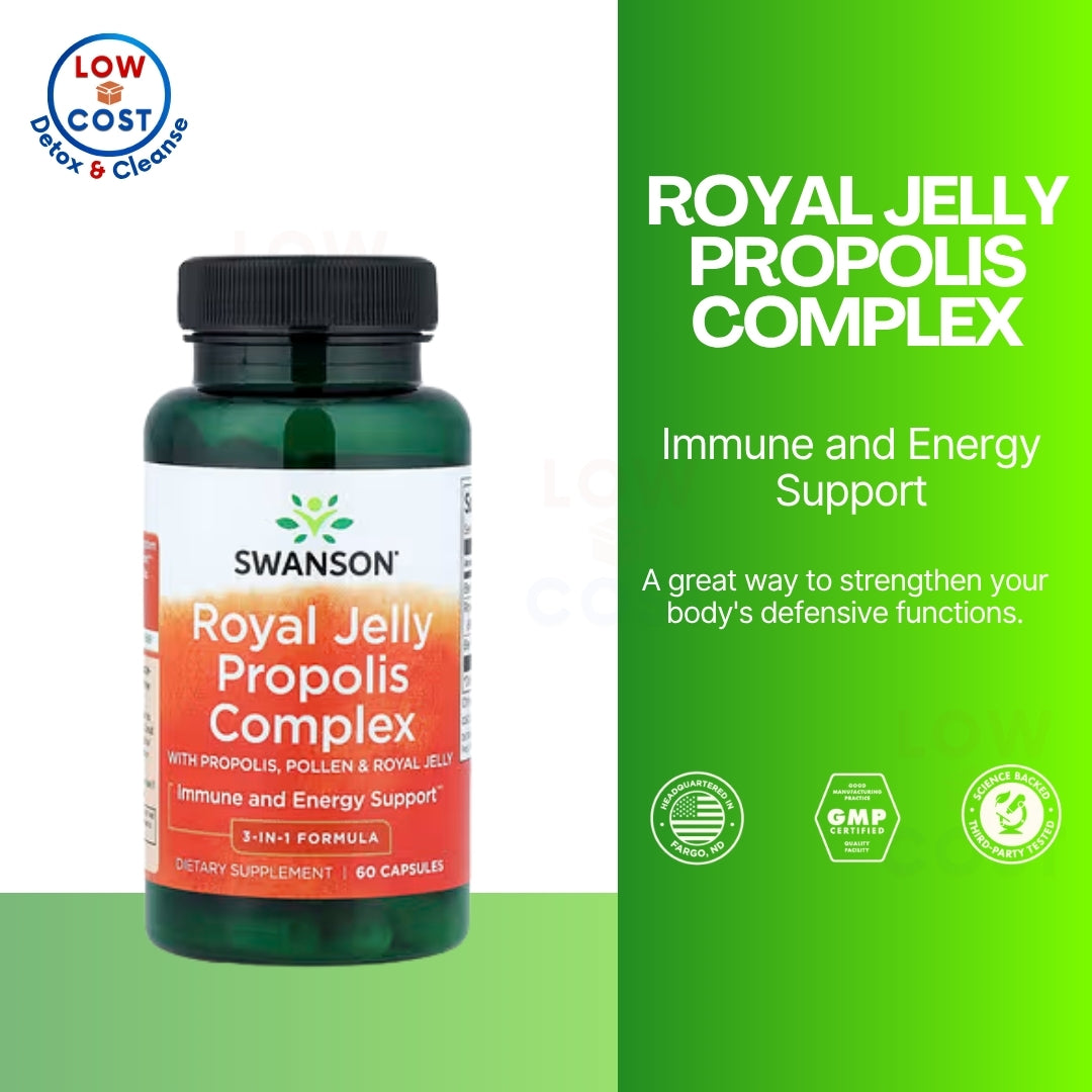 LowCostPH | Swanson, Royal Jelly Propolis Complex, 60 Capsules Immune and Energy Support
