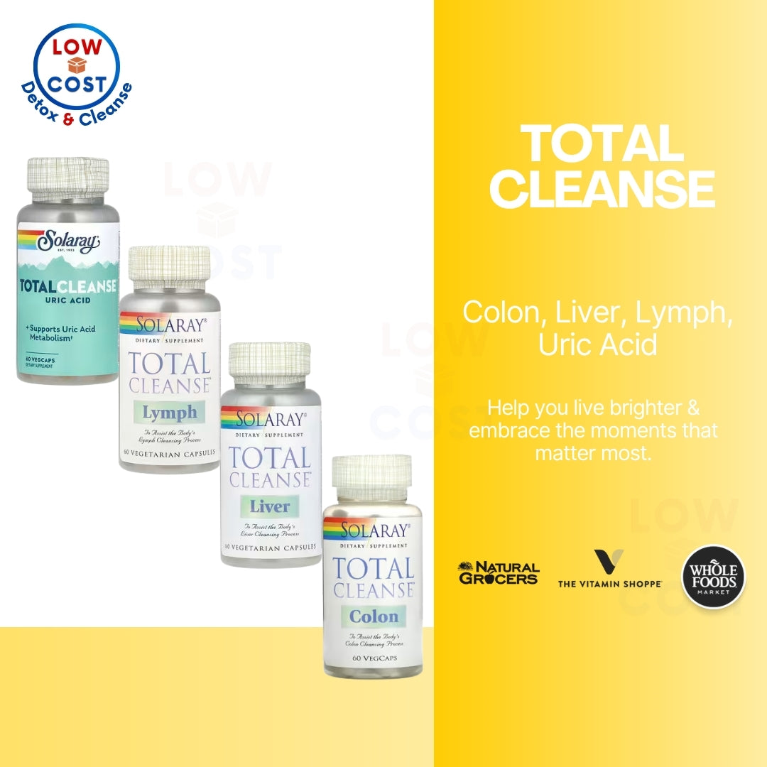 LowCostPH | Solaray, Total Cleanse, Colon, Liver, Lymph, Uric Acid, + Supports Uric Acid