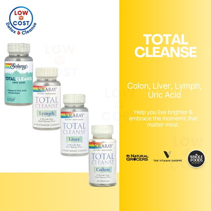 LowCostPH | Solaray, Total Cleanse, Colon, Liver, Lymph, Uric Acid, + Supports Uric Acid
