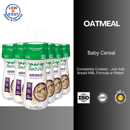 LowCostPH | Beech Nut, Oatmeal, Whole Grain Baby Cereal, Stage 1, 8 oz (227 g)