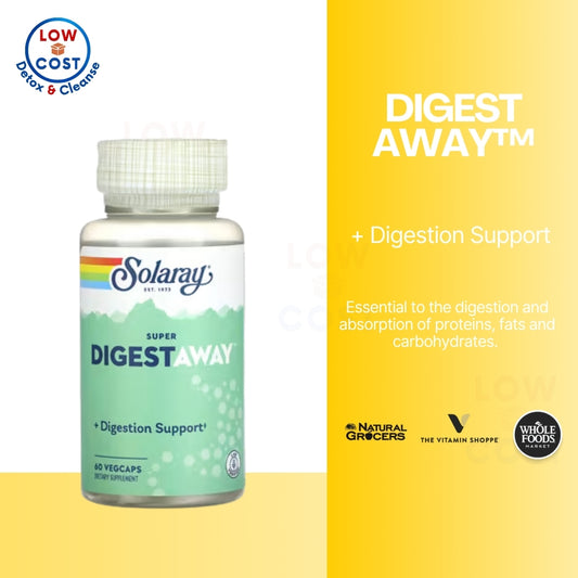 LowCostPH | Solaray, Super Digest Away, 60 Vegcaps