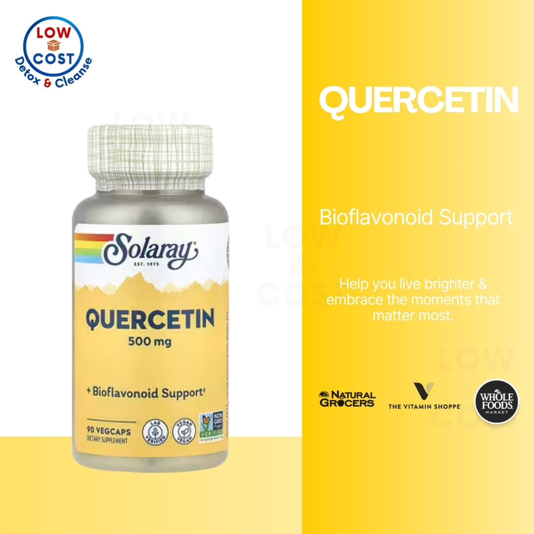 LowCostPH | Solaray, Quercetin, 500 mg, Mega Quercetin, 600 mg, VegCaps, Natural Factors, Quercetin,