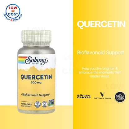 LowCostPH | Solaray, Quercetin, 500 mg, Mega Quercetin, 600 mg, VegCaps, Natural Factors, Quercetin,
