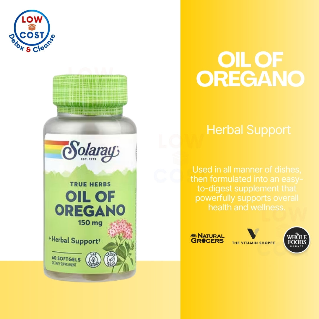 LowCostPH | Solaray, Oil of Oregano, 150 mg, 60 Softgels