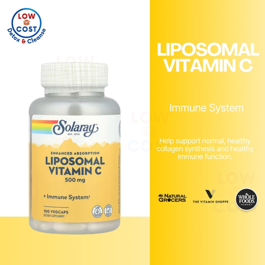 LowCostPH | Solaray, Liposomal Vitamin C, 500 mg, 100 VegCaps,  Buffered Super Bio Vitamin C,1,000mg