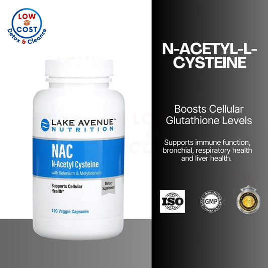 LowCostPH | Lake Avenue Nutrition, N-Acetyl-L-Cysteine, 600 mg, 120 Veggie Capsules