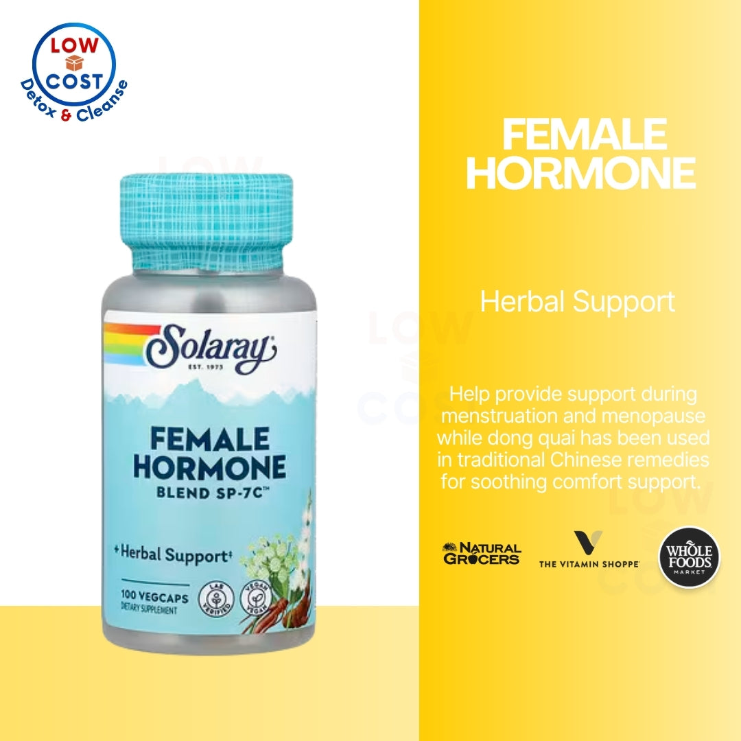 LowCostPH | Solaray, Female Hormone Blend SP-7C, 100 VegCaps, Herbal Support, Dietary Supplement