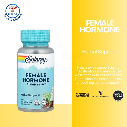 LowCostPH | Solaray, Female Hormone Blend SP-7C, 100 VegCaps, Herbal Support, Dietary Supplement