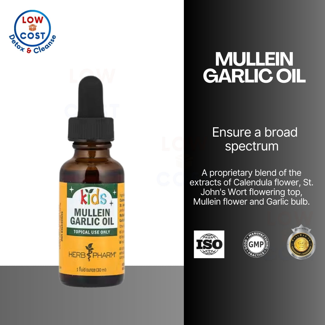 LowCostPH | Herb Pharm, Kids Mullein Garlic Oil, 1 fl oz (30 ml) Ear|Respiratory| Anti-Inflammatory S