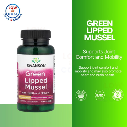 LowCostPH | Swanson, Green Lipped Mussel, 500 mg, 60 Capsules Supports Joint Comfort and Mobility
