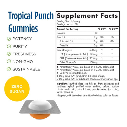 LowCostPh | Nordic Naturals, Nordic Omega-3 Gummies, Tangerine, 82 mg, Fishes Gummies | MultiVitamin