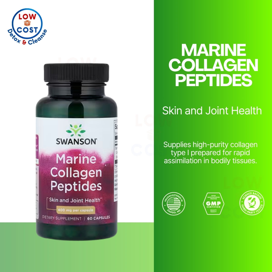 LowCostPH | Swanson, Marine Collagen, 400 mg, 60 Capsules Skin and Joint Health