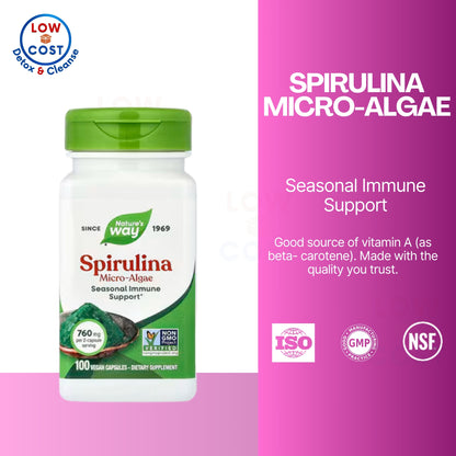 LowCostPH | Nature's Way, Spirulina Micro-Algae ( Antioxidant Properties & Seasonal Immune Support )
