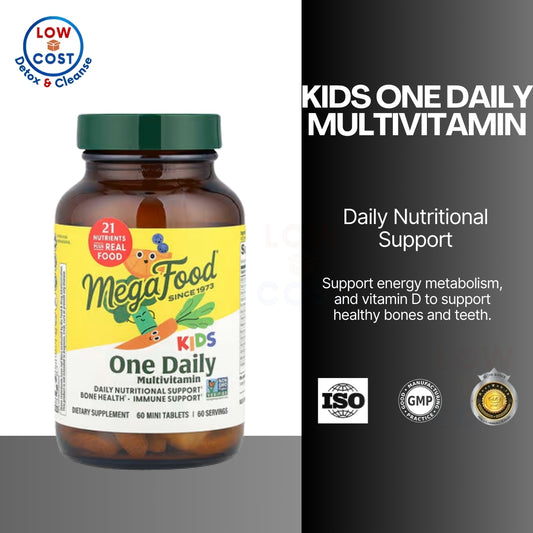 LowCostPH | MegaFood, Kids One Daily Multivitamin, 30 Tablets|Kid MegaFlora 5billion CFU| NaturesWay
