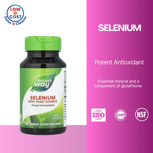 LowCostPH | Nature's Way, Selenium ( Powerful Antioxidant Support, Supports Thyroid Function & Boosts Immune )