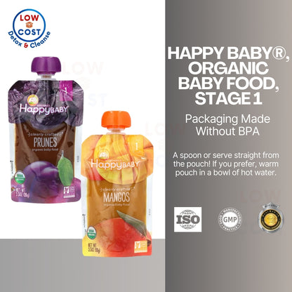 LowCostPH | Happy Family Organics, Happy Baby, Organic Baby Food, Stage 1, Mangos & Prunes 99g