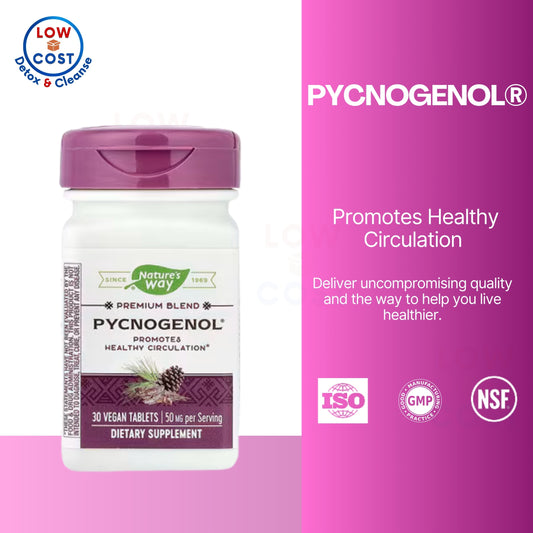 LowCostPH | Nature's Way, Pycnogenol, 50 mg, 30 Vegan Tablets, Cardiovascular Support
