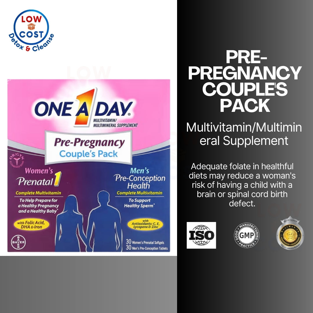 LowCost PH| One-A-Day, Pre-Pregnancy Couple's Pack, Women's & Women Prenatal Pre Conception Tablets