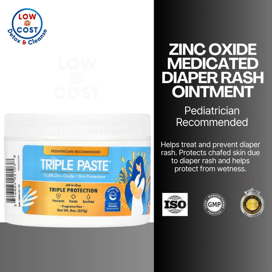 USAOnhand| Triple Paste Diaper Rash Cream for Baby - 8 Oz Tub - Zinc Oxide Ointment Treats, Soothes