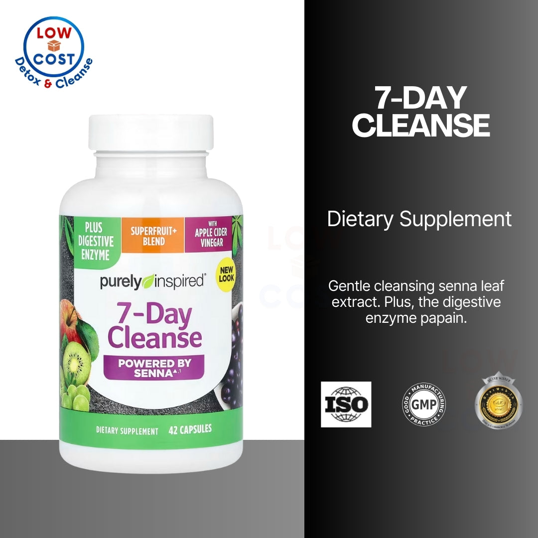 LowCostPH | Purely Inspired 7-Day Detox Cleanse - Whole Body Cleanse & Detox Pills for Women & Men