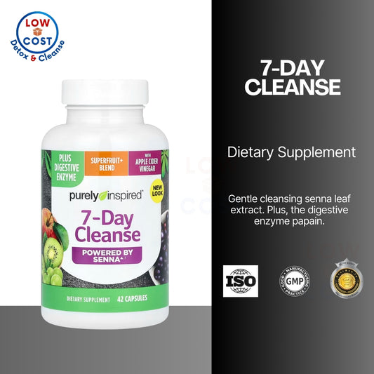 LowCostPH | Purely Inspired 7-Day Detox Cleanse - Whole Body Cleanse & Detox Pills for Women & Men