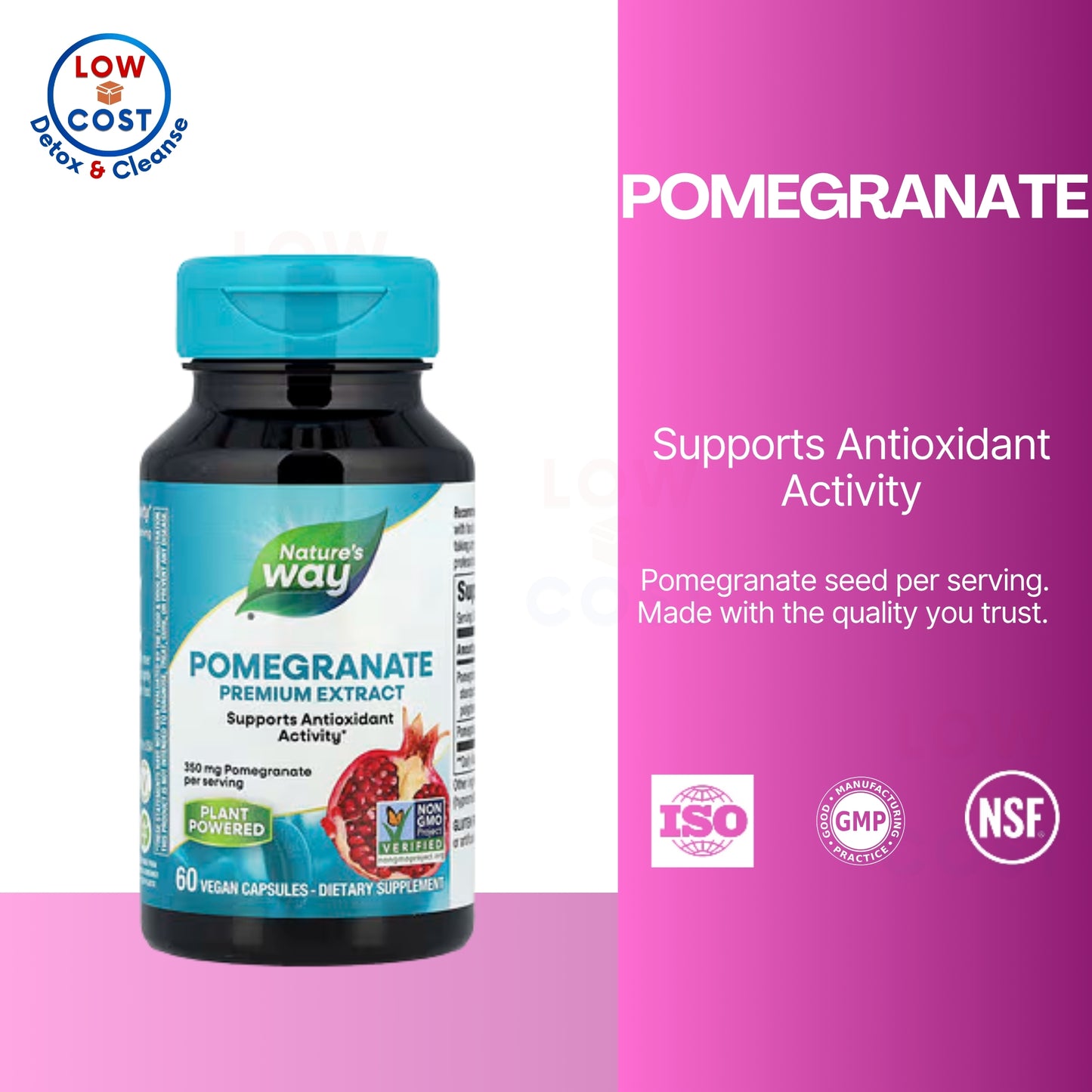 LowCostPH | Nature's Way, Pomegranate Premium Extract ( Antioxidant Support & Cardiovascular Health )