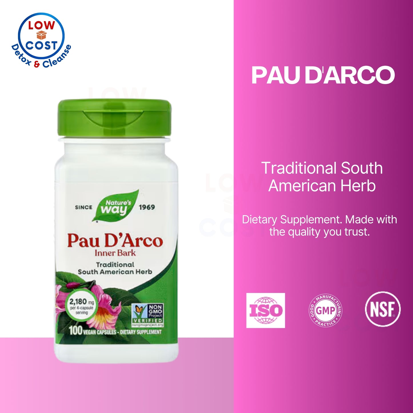 LowCostPH | Nature's Way, Pau d'Arco Inner Bark ( Natural Anti-Inflammatory & Antioxidant Effects )