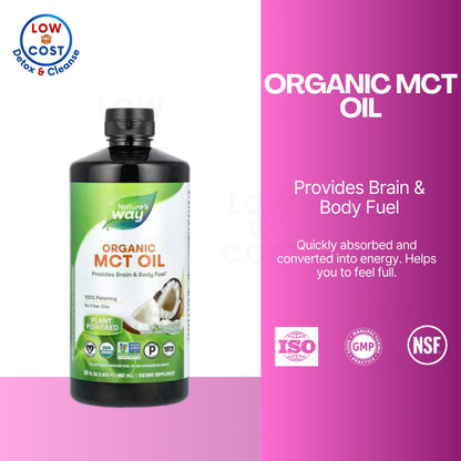 LowCostPH | Nature's Way, Organic MCT Oil ( Supports Satiety, Metabolism, Brain and Focus Support )