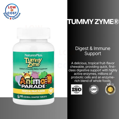 LowCostPH | Source of Life, Animal Parade, Tummy Zyme with Active Enzymes, Probiotics, Acidophilus