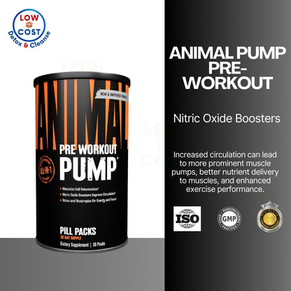 LowCostPH| Universal Nutrition Animal Pump Pre-Workout, Nitric Oxide, Creatine, Energy Supplement,30