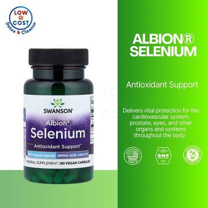 LowCostPh | Swanson, Albion Selenium Complex, 200 mcg , 90 Capsules